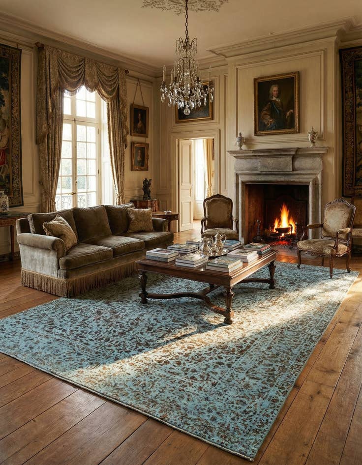 Detail image of 9' 7 x 12' 11 Vintage Royal Wool Rug