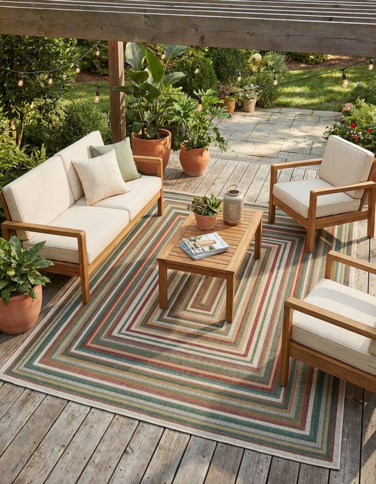 Detail image of  7' 10 x 10'  Washable Baja Indoor / Outdoor Rug