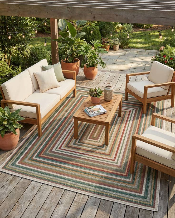 Detail image of 7' 10 x 10' Easy-Clean Baja Indoor / Outdoor Rug