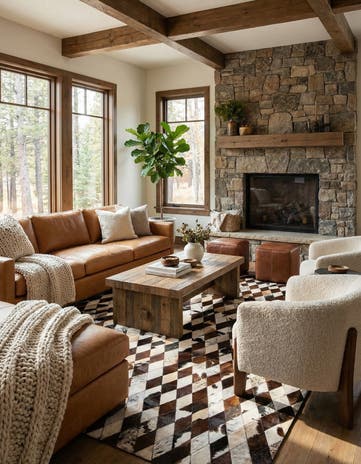 6' 7 x 9' 10 Cowhide Stocks Rug