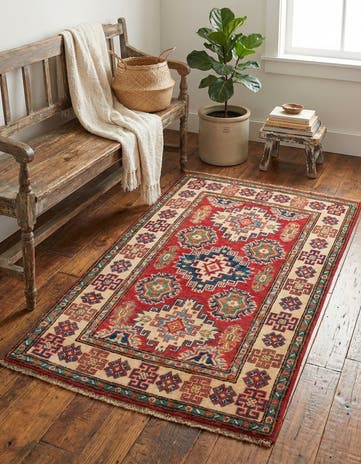 2' 9 x 4' 3 Hand Knotted Kazak Rug