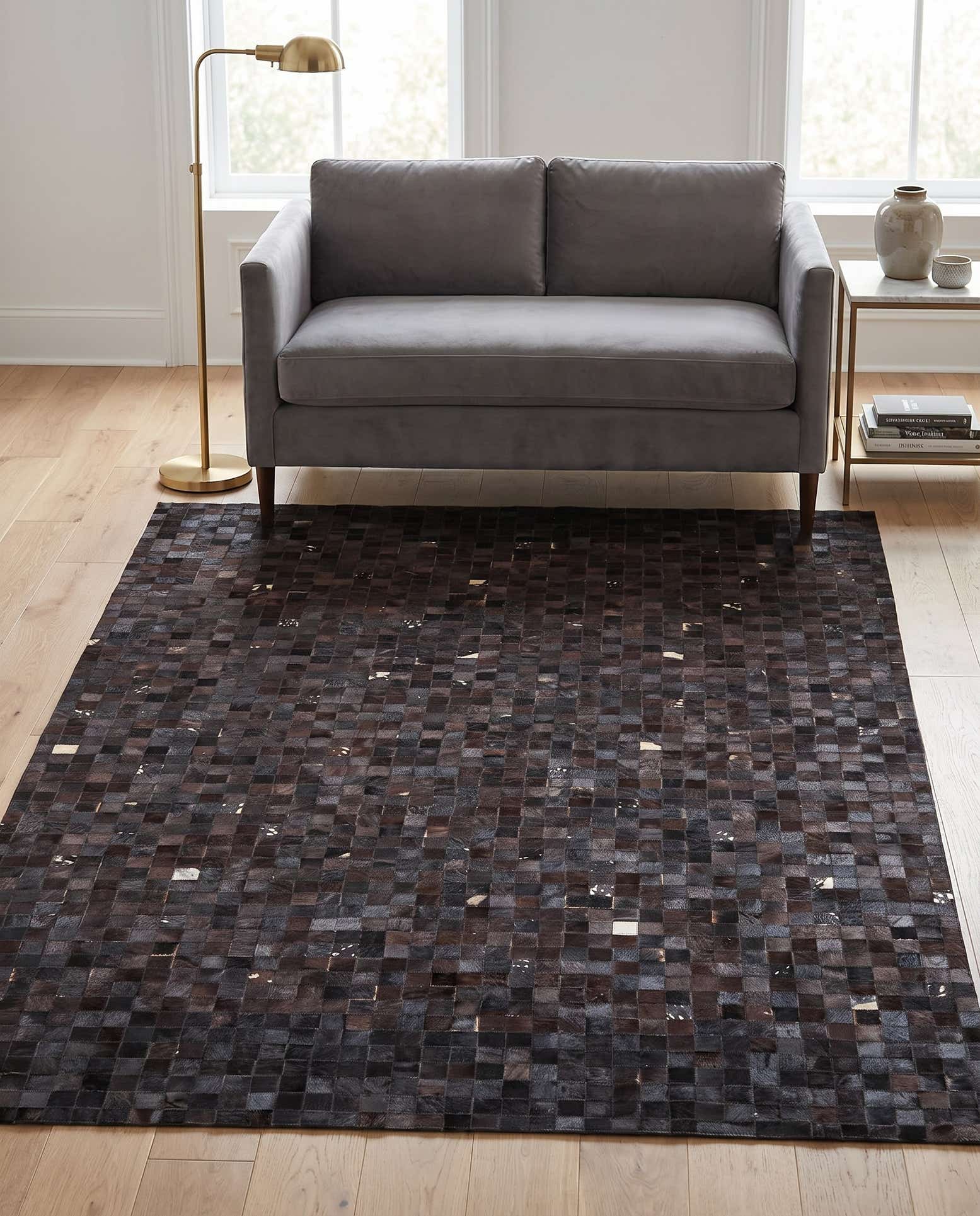 150cm x 245cm Cowhide Leather Teppich