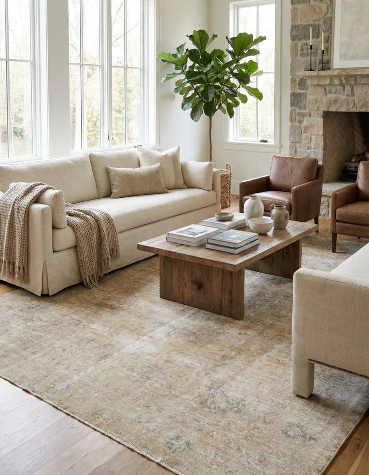 Detail image of 9' 5 x 12' 9  Hand Knotted Ultra Vintage Persian Wool Rug