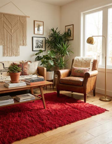 3' 4 x 5' 6 Hand Knotted Moroccan Wool Rug
