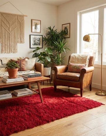 3' 4 x 5' 6 Hand Knotted Moroccan Wool Rug
