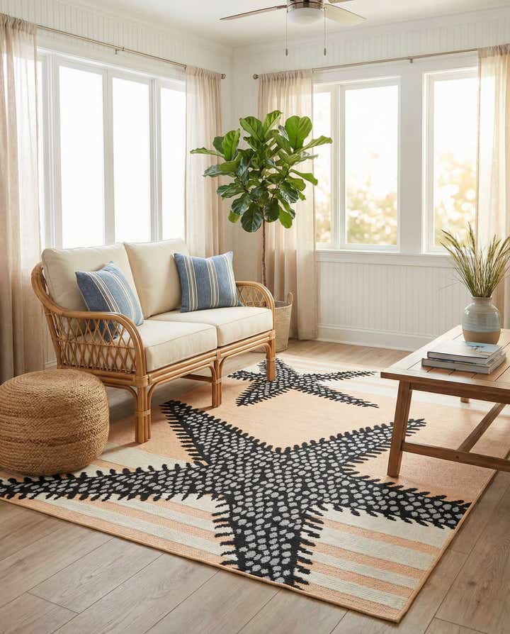 5' 3 x 7' 7 Easy-Clean Indoor / Outdoor Rug