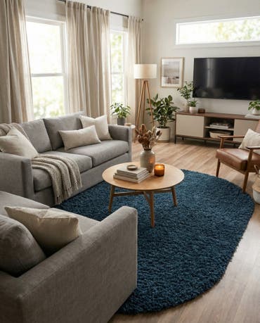  7' 10 x 10' Zermatt Shag Oval Rug