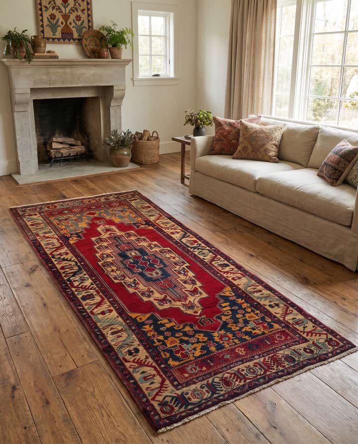 115cm x 215cm anudado a mano Anatolian Alfombra Oriental Lana