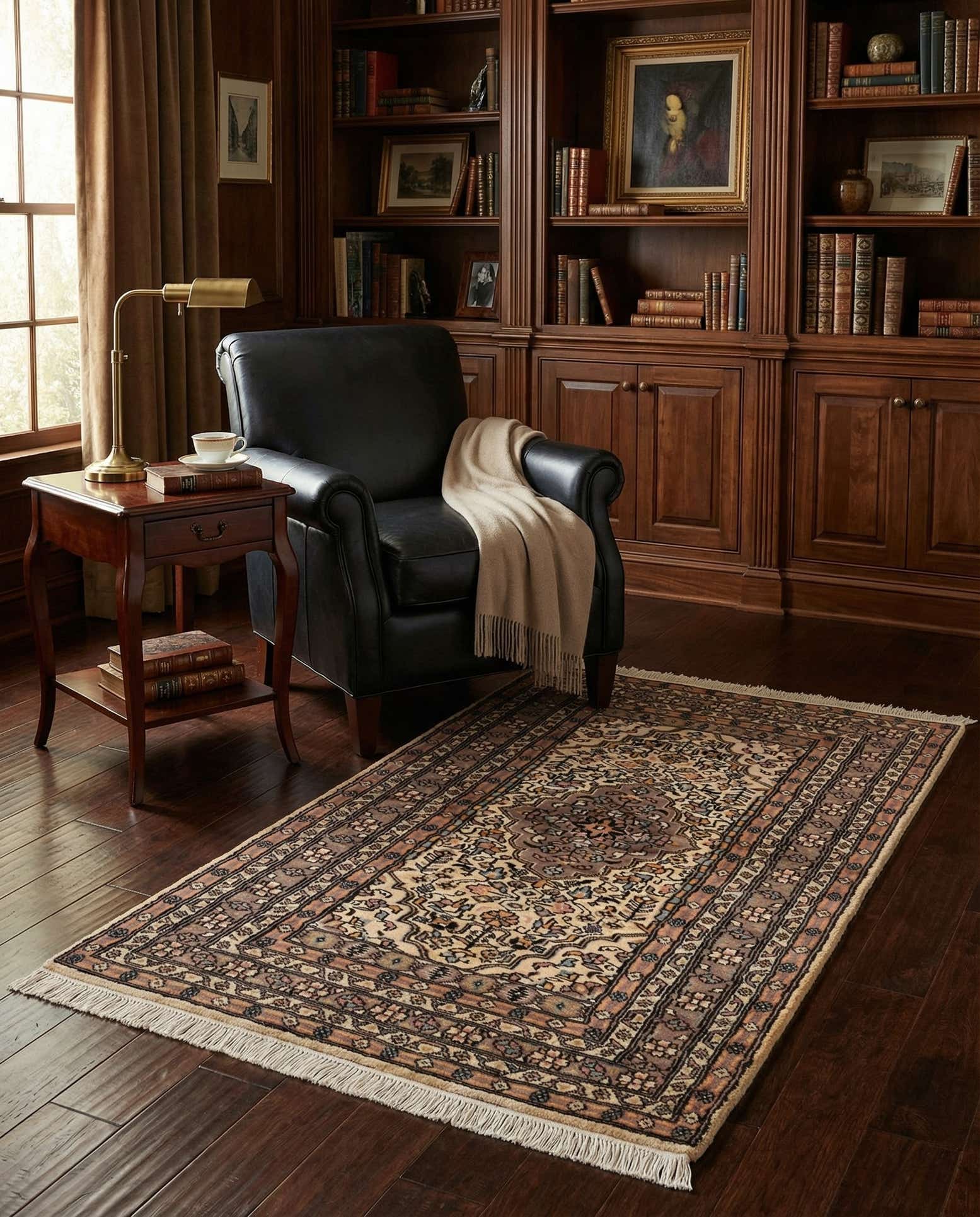 3' 2 x 5' 2 Hand Knotted Kashmir Oriental Rug