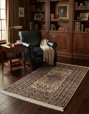 3' 2 x 5' 2 Hand Knotted Kashmir Oriental Rug