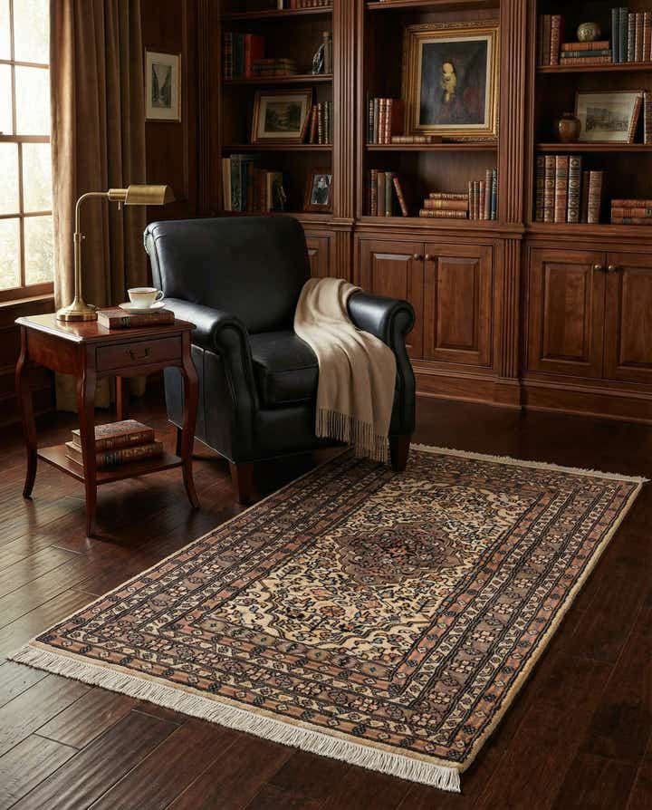 3' 2 x 5' 2 Hand Knotted Kashmir Oriental Rug