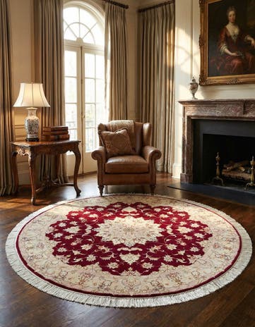 4' 11 x 4' 11 Tabriz Round Rug