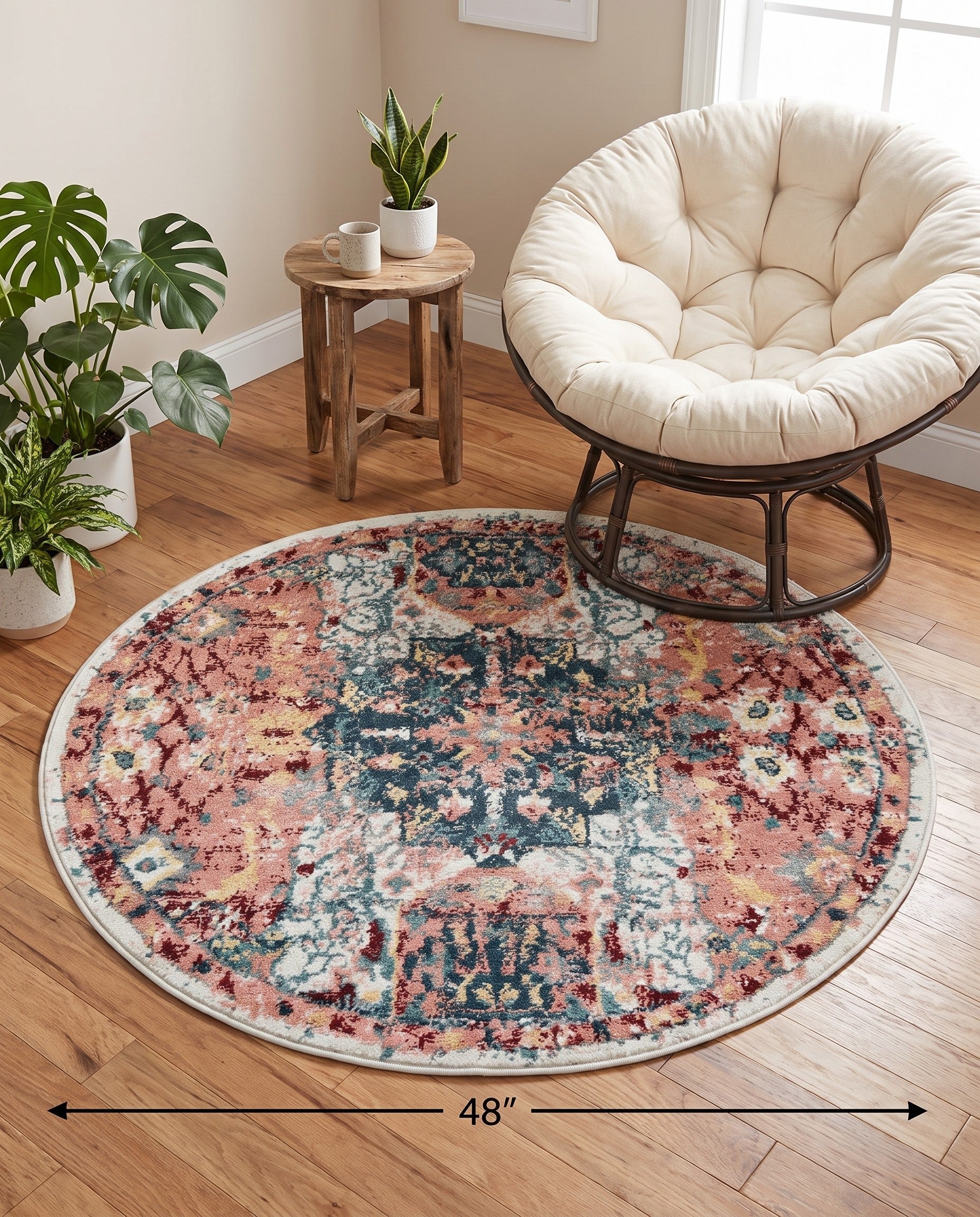 4' x 4' Charleston Round Rug