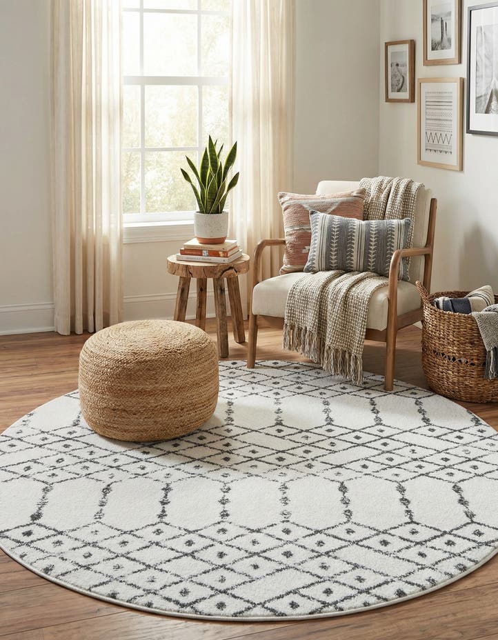 5' 3 x 5' 3 Paxon Trellis Round Rug