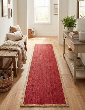2' 7 x 12' Handmade Braided Jute Runner Rug