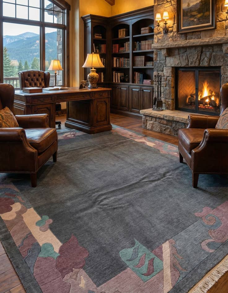 Detail image of 8' 2 x 11' 3  Hand Knotted Tibet Wool Rug