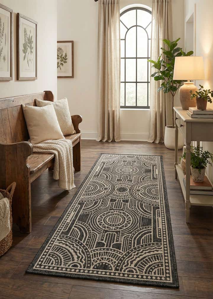 2' x 5' 3 Easy-Clean Traditional Indoor / Outdoor Runner Rug