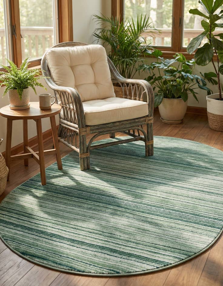 Detail image of 4' x 6' 3 Gemstone Oval Rug