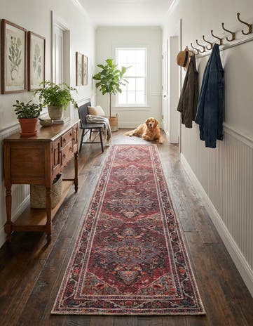 2' 6 x 12' Washable Timeless Runner Rug