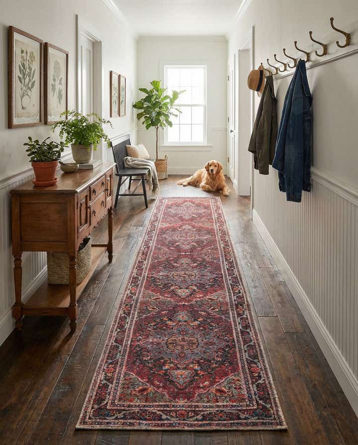 2' 6 x 12' Washable Timeless Runner Rug