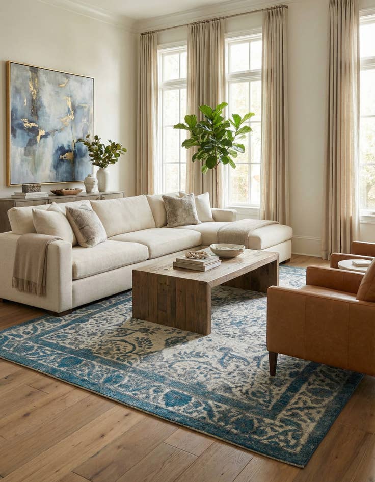 Detail image of 9' 10 x 12' 4  Hand Knotted Ultra Vintage Persian Wool Rug