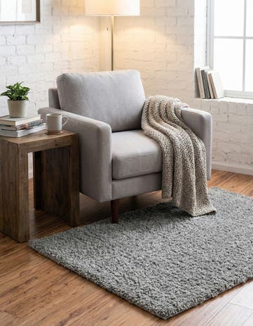 2' x 3' Soft Solid Shag Rug