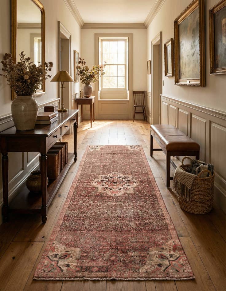 Detail image of 4' 1 x 9' 2  Hand Knotted Ultra Vintage Persian Wool Runner Rug