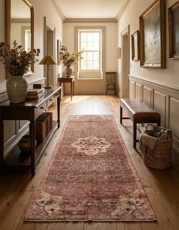 4' 1 x 9' 2 Hand Knotted Ultra Vintage Persian Wool Runner Rug