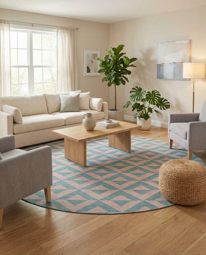 10' 8 x 10' 8 Easy-Clean Jill Zarin Napa Indoor / Outdoor Round Rug