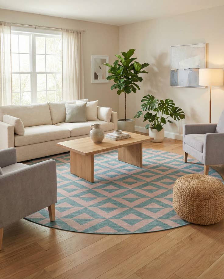 Detail image of 10' 8 x 10' 8 Easy-Clean Jill Zarin Napa Indoor / Outdoor Round Rug