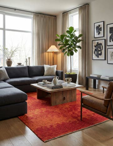 6' 8 x 9' 10 Hand Woven Kilim Modern Wool Rug