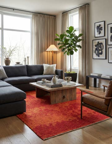 6' 8 x 9' 10 Hand Woven Kilim Modern Wool Rug