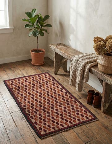 2' 10 x 4' 7 Hand Knotted Balouch Persian Wool Rug