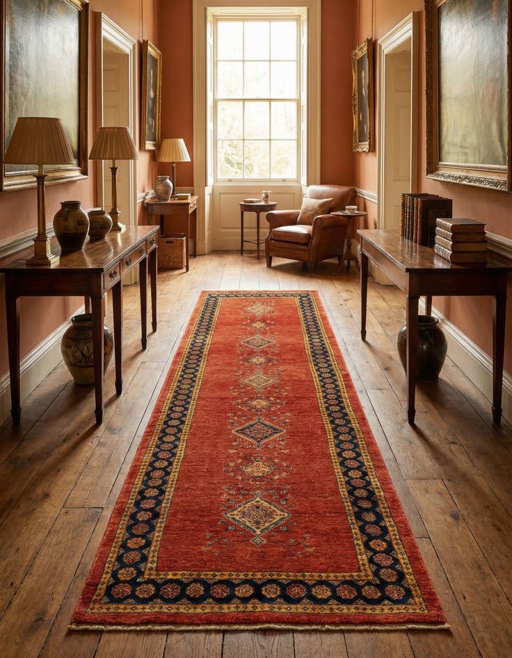 Detail image of 2' 10 x 9' 5 Luribaft Wool Runner Rug