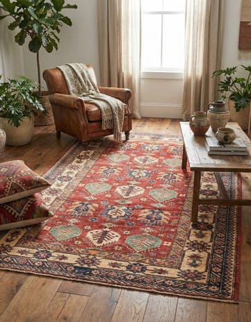 5' 8 x 8' 10 Hand Knotted Kazak Oriental Rug