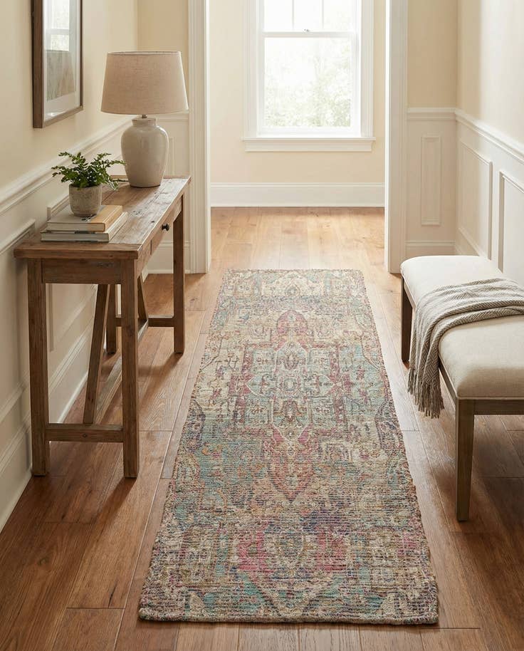 Detail image of 2' 2 x 8' Chenille Jute Runner Rug