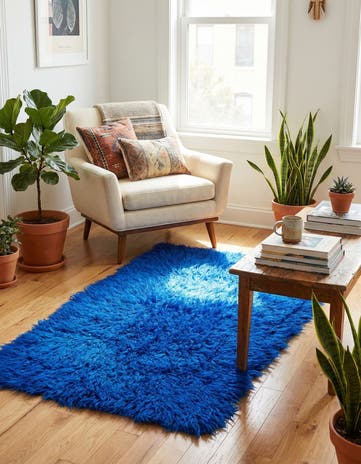 2' 4 x 4' 2 Hand Knotted Moroccan Wool Rug