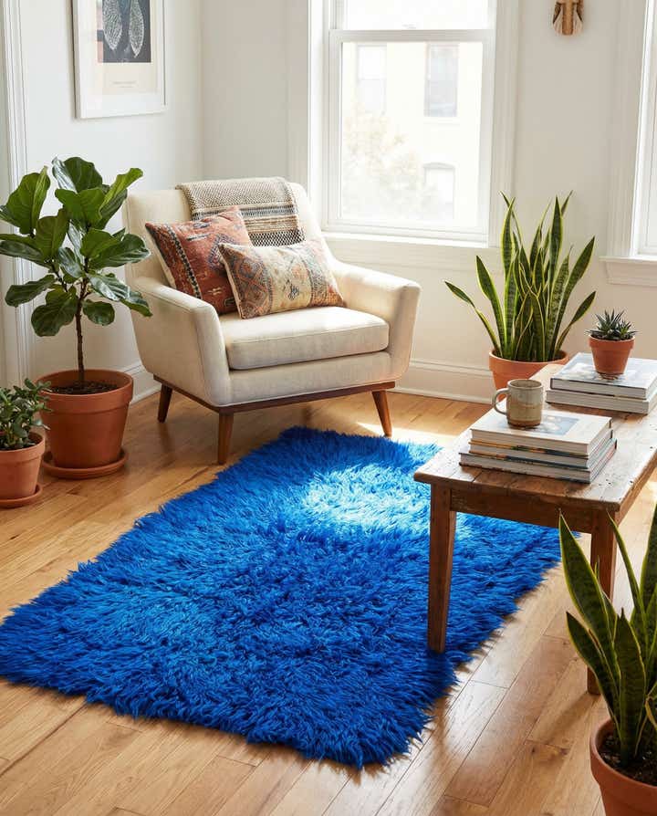 2' 4 x 4' 2 Hand Knotted Moroccan Wool Rug