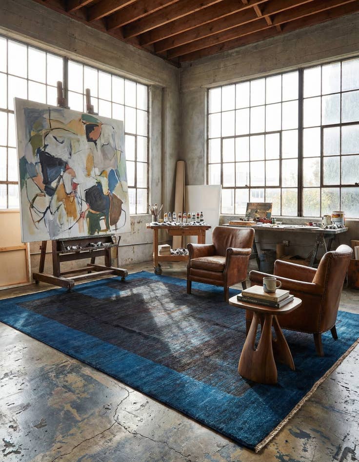 Detail image of 6' 7 x 9' 6  Hand Knotted Kashkuli Gabbeh Wool Rug