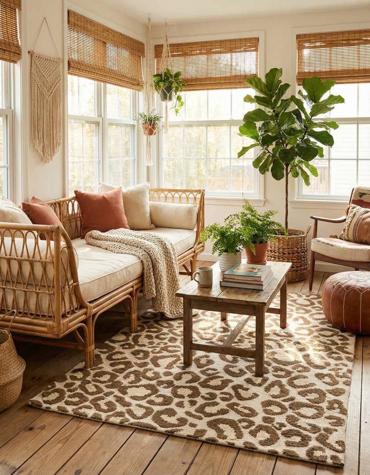 Detail image of  4' 1 x 6' 1  Hand Knotted Gabbeh Rug