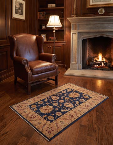 2' 7 x 4' Hand Knotted Ziegler Rug