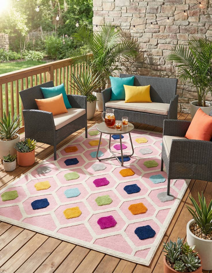 Detail image of 6' x 9'  Washable Aruba Indoor / Outdoor Rug