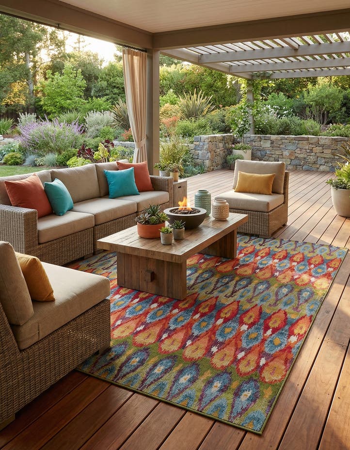 10' x 12' 2 Easy-Clean Modern Indoor / Outdoor...