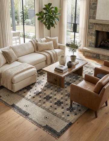 7' 6 x 10' 7 Hand Knotted Darya Wool Rug