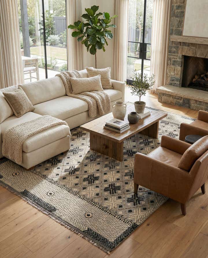 7' 6 x 10' 7 Hand Knotted Darya Wool Rug