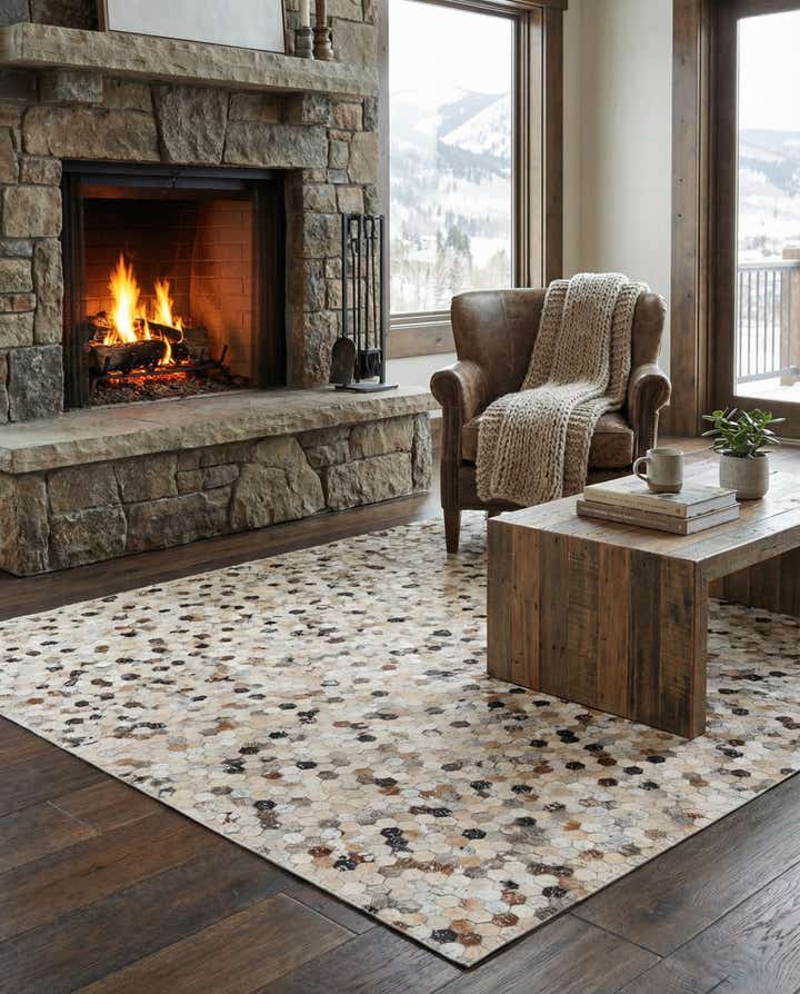 5' 4 x 7' 6 Cowhide Stocks Rug