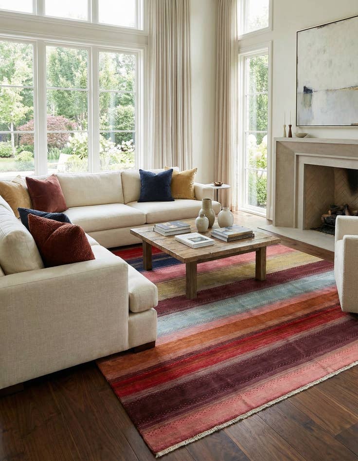 Detail image of  8' 7 x 10' 11 Pakistani Modern Wool Rug