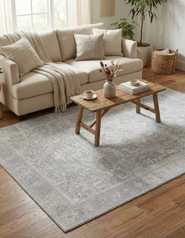 Gray Washable Timeless Rug