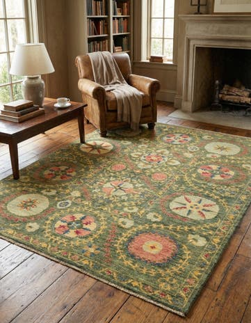 5' x 6' 3 Hand Knotted Ariana Ziegler Oriental Rug