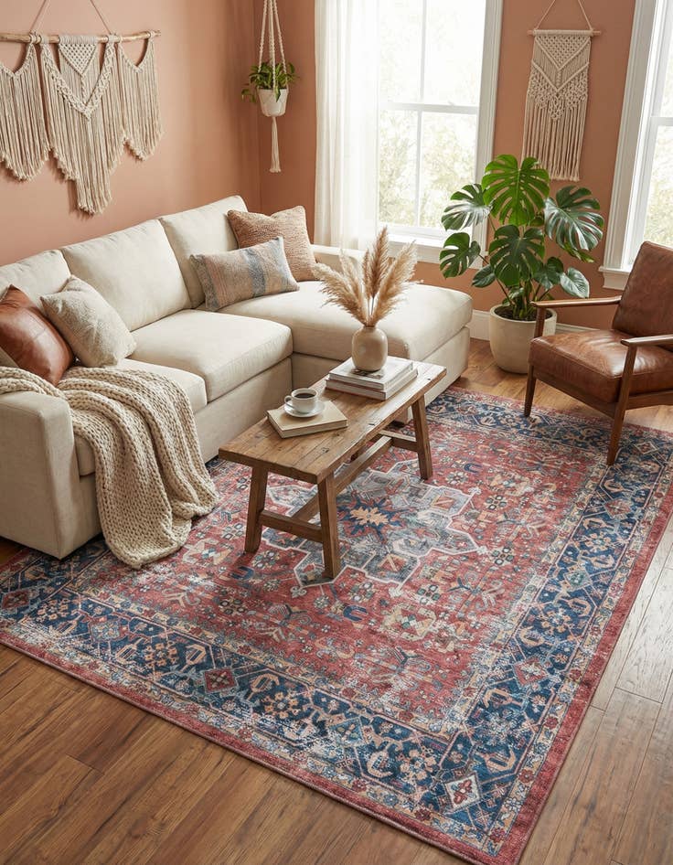 Detail image of  7' 10 x 7' 10  Washable Yara Square Rug